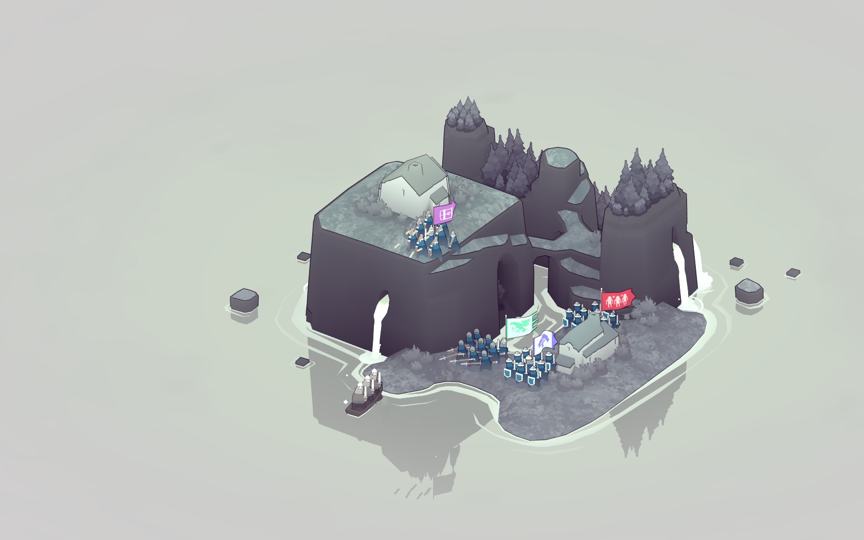 Screenshot uit Bad North.