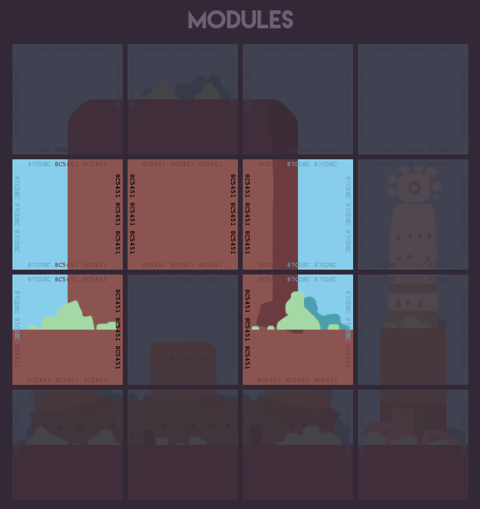 Alle heldere tegels hebben de drie zelfde kleuren boven elkaar links en/of rechts. <d-cite key='StalbergWave'/>